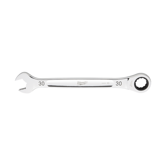 Milwaukee 30mm Ratcheting Combination Wrench - 45969330 - Available at Power Tool Specialists, Carlton, Victoria, Australia.