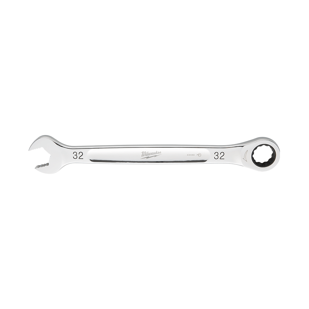 Milwaukee 32mm Ratcheting Combination Wrench - 45969332 - Available at Power Tool Specialists, Carlton, Victoria, Australia.