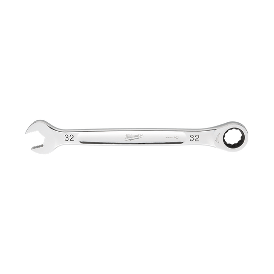 Milwaukee 32mm Ratcheting Combination Wrench - 45969332 - Available at Power Tool Specialists, Carlton, Victoria, Australia.