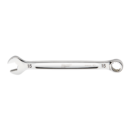 Milwaukee 15mm Combo Wrench - 45969515 - Available at Power Tool Specialists, Carlton, Victoria, Australia.