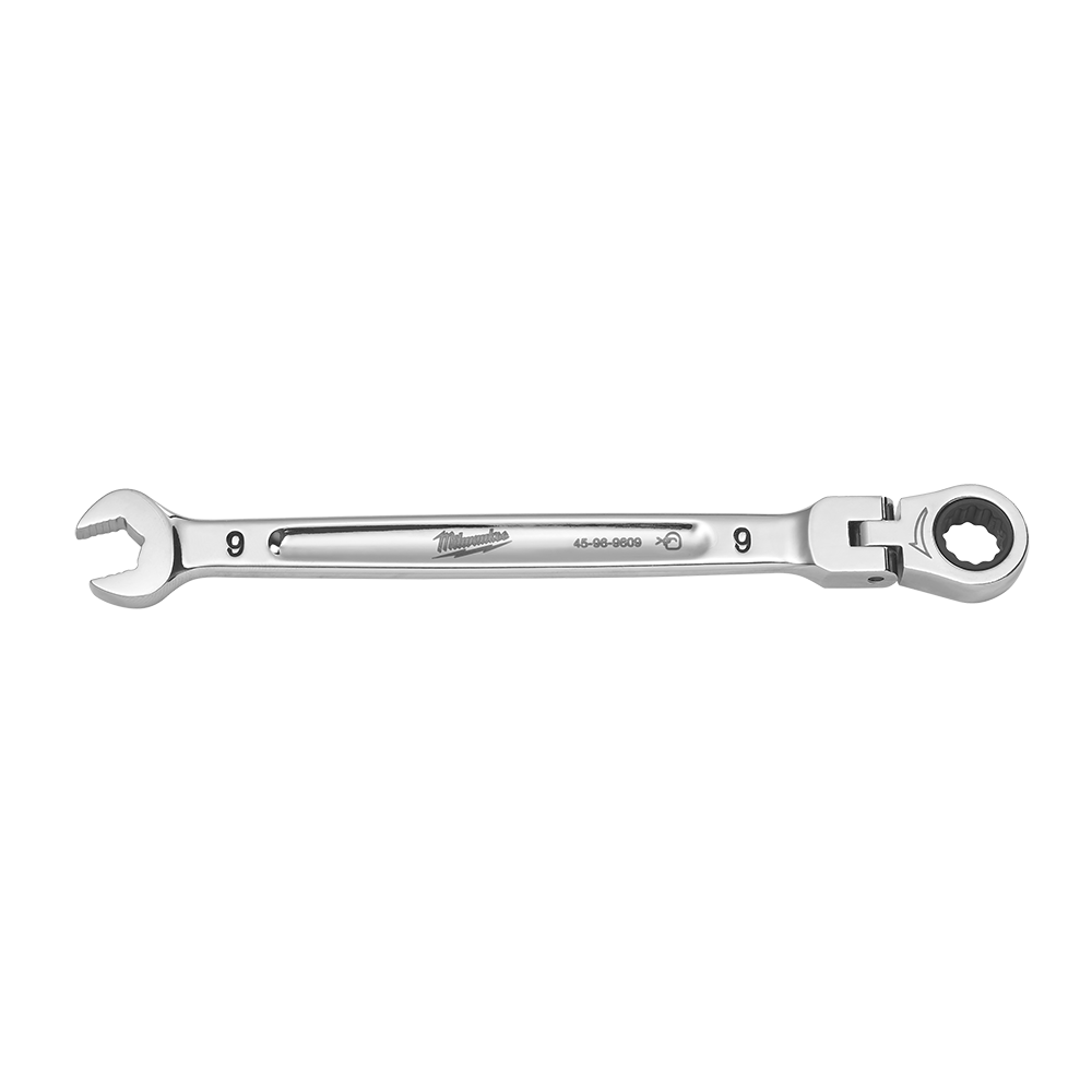 Milwaukee 9mm Flex Head Combination Wrench - 45969609 - Available at Power Tool Specialists, Carlton, Victoria, Australia.