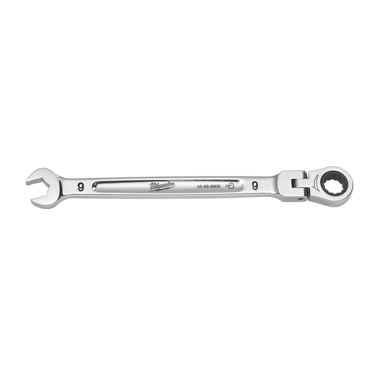 Milwaukee 9mm Flex Head Combination Wrench - 45969609 - Available at Power Tool Specialists, Carlton, Victoria, Australia.