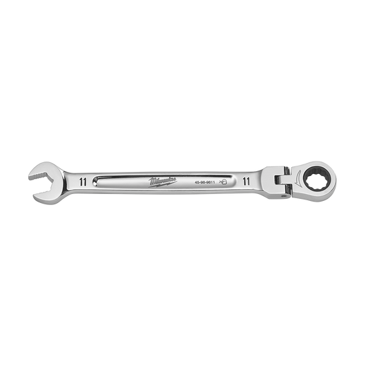 Milwaukee 11mm Flex Head Combination Wrench - 45969611 - Available at Power Tool Specialists, Carlton, Victoria, Australia.