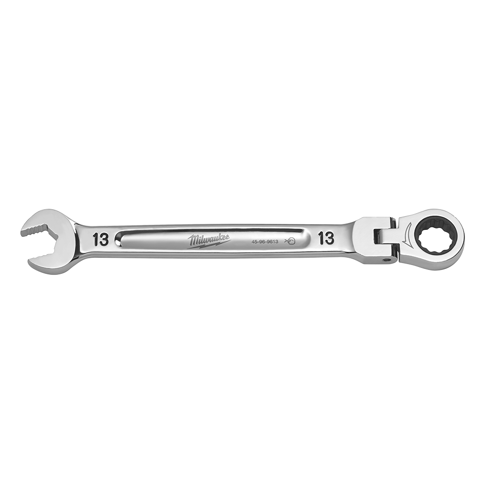 Milwaukee 13mm Flex Head Combination Wrench - 45969613 - Available at Power Tool Specialists, Carlton, Victoria, Australia.
