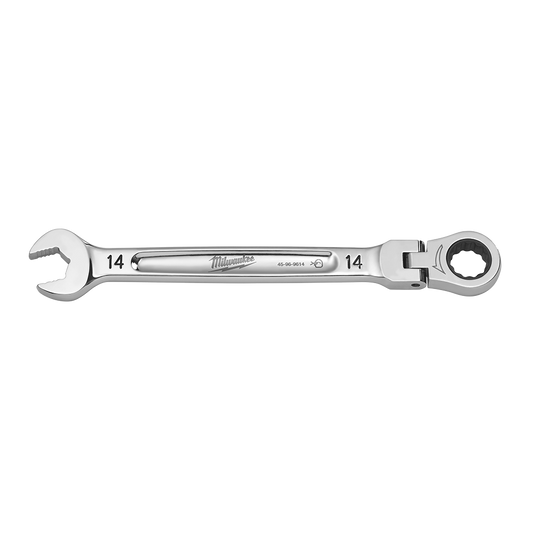Milwaukee 14mm Flex Head Combination Wrench - 45969614 - Available at Power Tool Specialists, Carlton, Victoria, Australia.