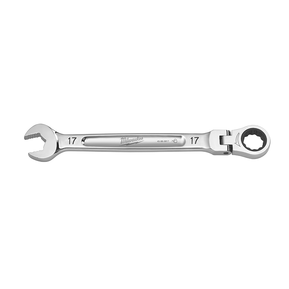 Milwaukee 17mm Flex Head Combination Wrench - 45969617 - Available at Power Tool Specialists, Carlton, Victoria, Australia.