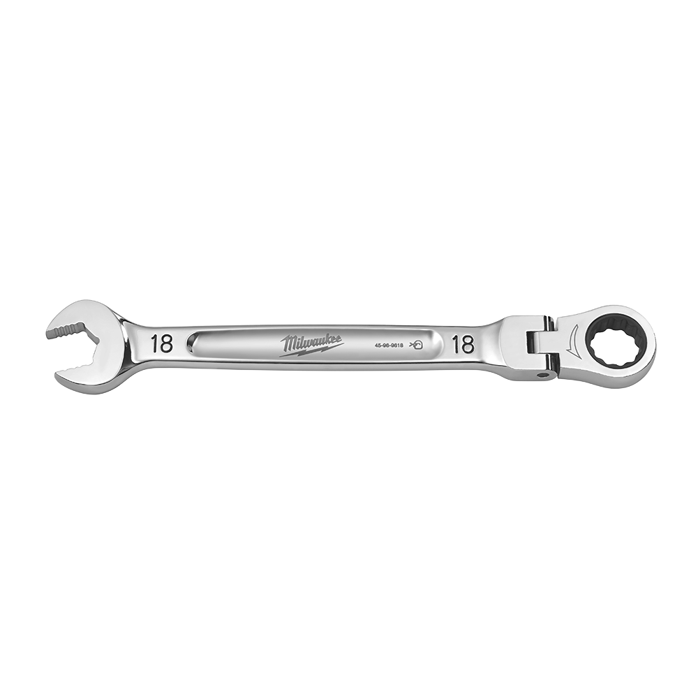 Milwaukee 18mm Flex Head Combination Wrench - 45969618 - Available at Power Tool Specialists, Carlton, Victoria, Australia.