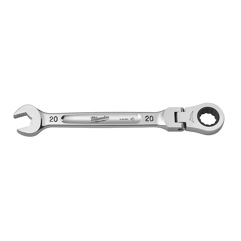 Milwaukee 20mm Flex Head Combination Wrench - 45969620 - Available at Power Tool Specialists, Carlton, Victoria, Australia.
