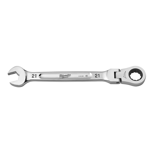 Milwaukee 21mm Flex Head Combination Wrench - 45969621 - Available at Power Tool Specialists, Carlton, Victoria, Australia.