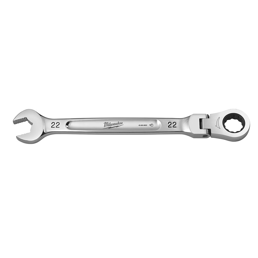 Milwaukee 22mm Flex Head Combination Wrench - 45969622 - Available at Power Tool Specialists, Carlton, Victoria, Australia.