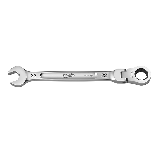 Milwaukee 22mm Flex Head Combination Wrench - 45969622 - Available at Power Tool Specialists, Carlton, Victoria, Australia.