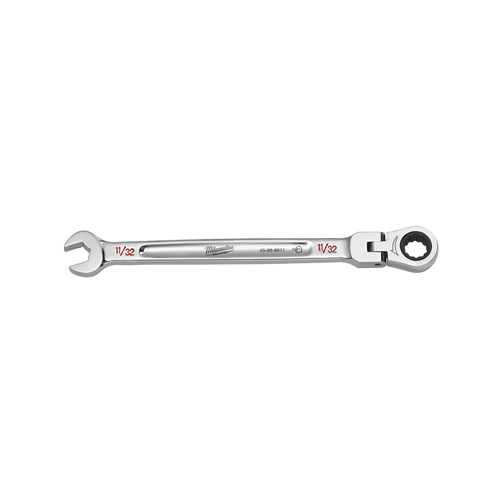Milwaukee 11/32in. Flex Head Combination Wrench - 45969811 - Available at Power Tool Specialists, Carlton, Victoria, Australia.