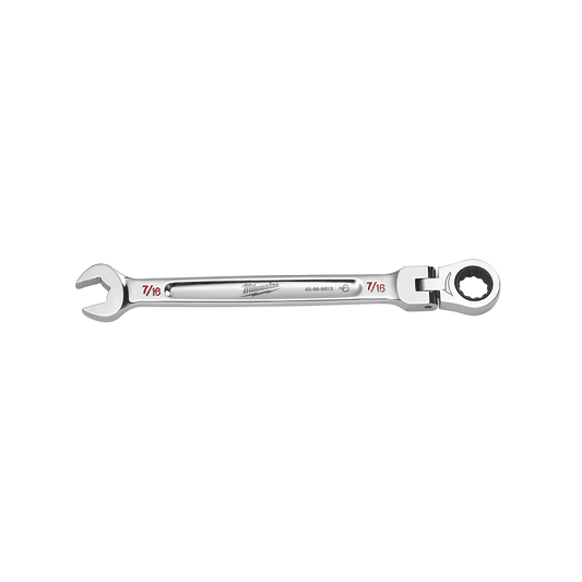 Milwaukee 7/16in. Flex Head Combination Wrench - 45969813 - Available at Power Tool Specialists, Carlton, Victoria, Australia.