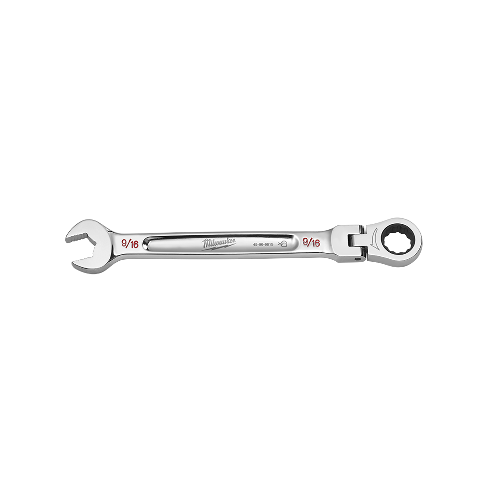 Milwaukee 9/16in. Flex Head Combination Wrench - 45969815 - Available at Power Tool Specialists, Carlton, Victoria, Australia.