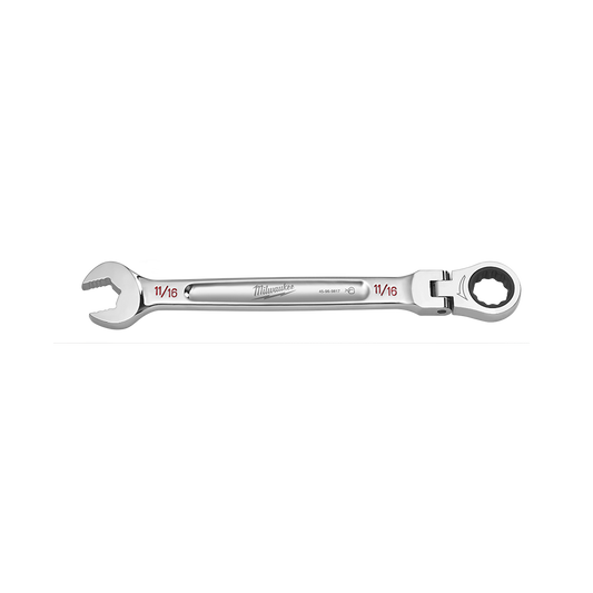 Milwaukee 11/16in. Flex Head Combination Wrench - 45969817 - Available at Power Tool Specialists, Carlton, Victoria, Australia.
