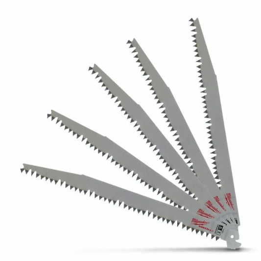 Milwaukee SAWZALL™ Pruning 225mm 9" 5TPI Blade 5 pack - 48001301