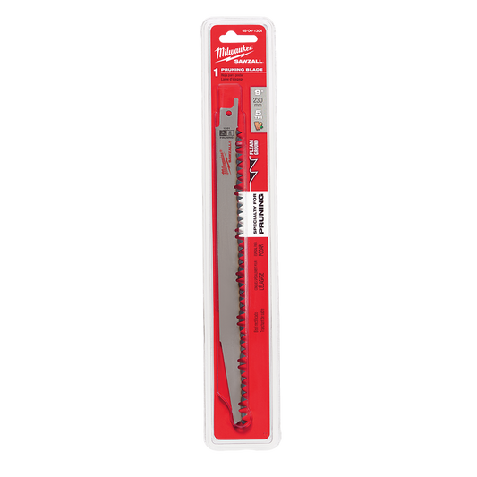 Milwaukee SAWZALL™ Pruning 225mm 9" 5TPI Blade 1 pack - 48001304 - Available at Power Tool Specialists, Carlton, Victoria, Australia.