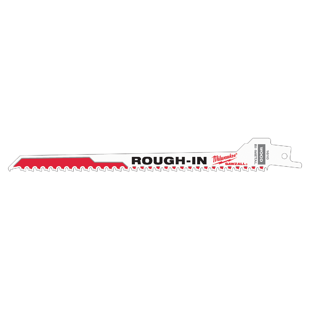 Milwaukee SAWZALL™ Rough-In 185mm 7-3/8 5TPI Blade 5 Pack - 48001610 - Available at Power Tool Specialists, Carlton, Victoria, Australia.
