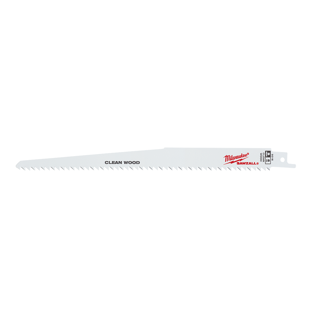 Milwaukee SAWZALL™ Super Sharp Fleam Ground 230mm 9" 6TPI Blade 5 pack - 48005016 - Available at Power Tool Specialists, Carlton, Victoria, Australia.