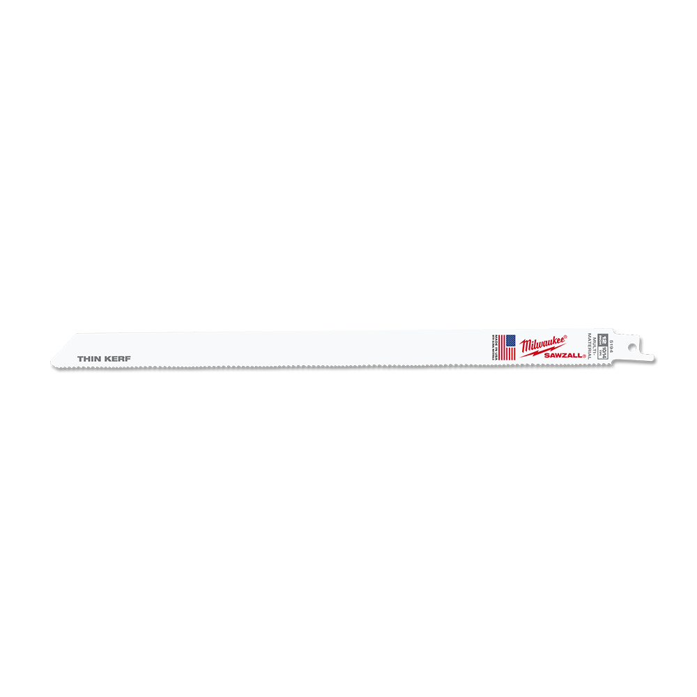 Milwaukee SAWZALL™ Thin Kerf Multi-Material 300mm 12" 10/14TPI Blade 5 Pack - 48005194 - Available at Power Tool Specialists, Carlton, Victoria, Australia.