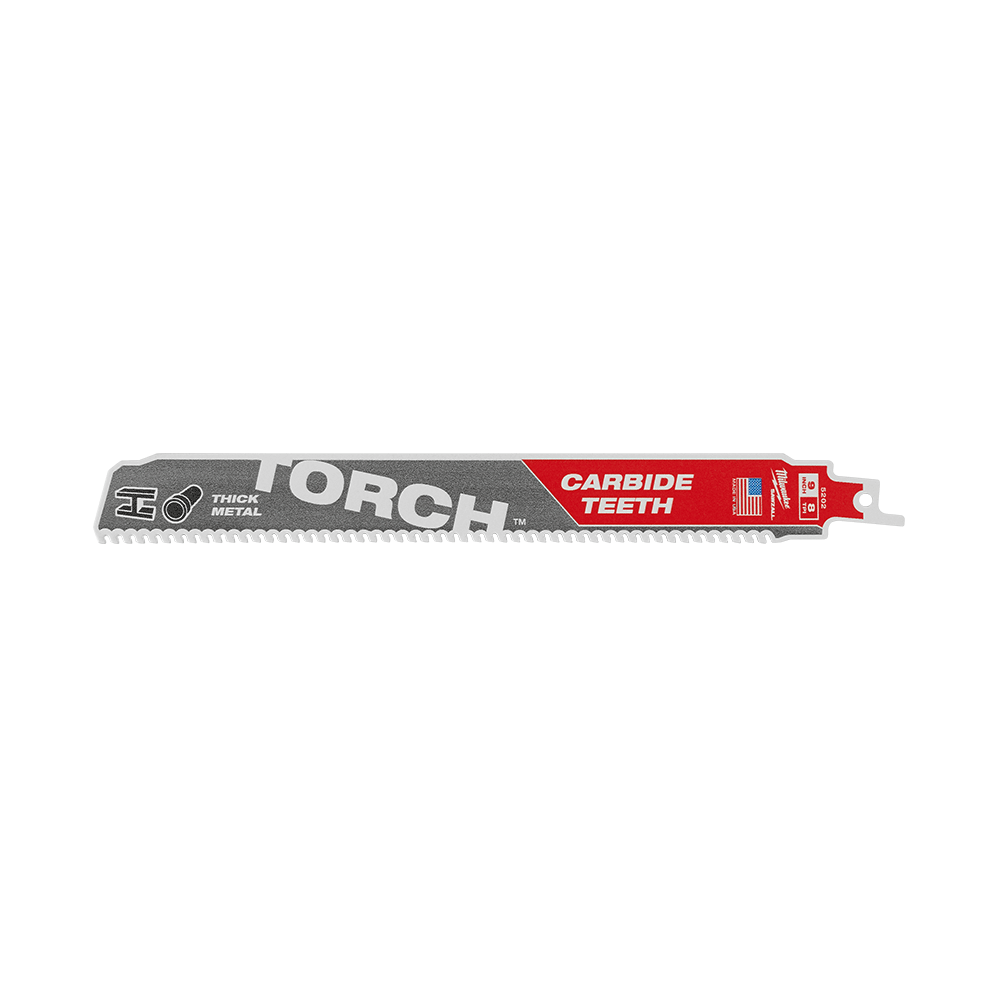 Milwaukee SAWZALL™ The TORCH™ with Carbide Teeth 230mm 9" 8TPI Blade 3 Pack - 48005302 - Available at Power Tool Specialists, Carlton, Victoria, Australia.