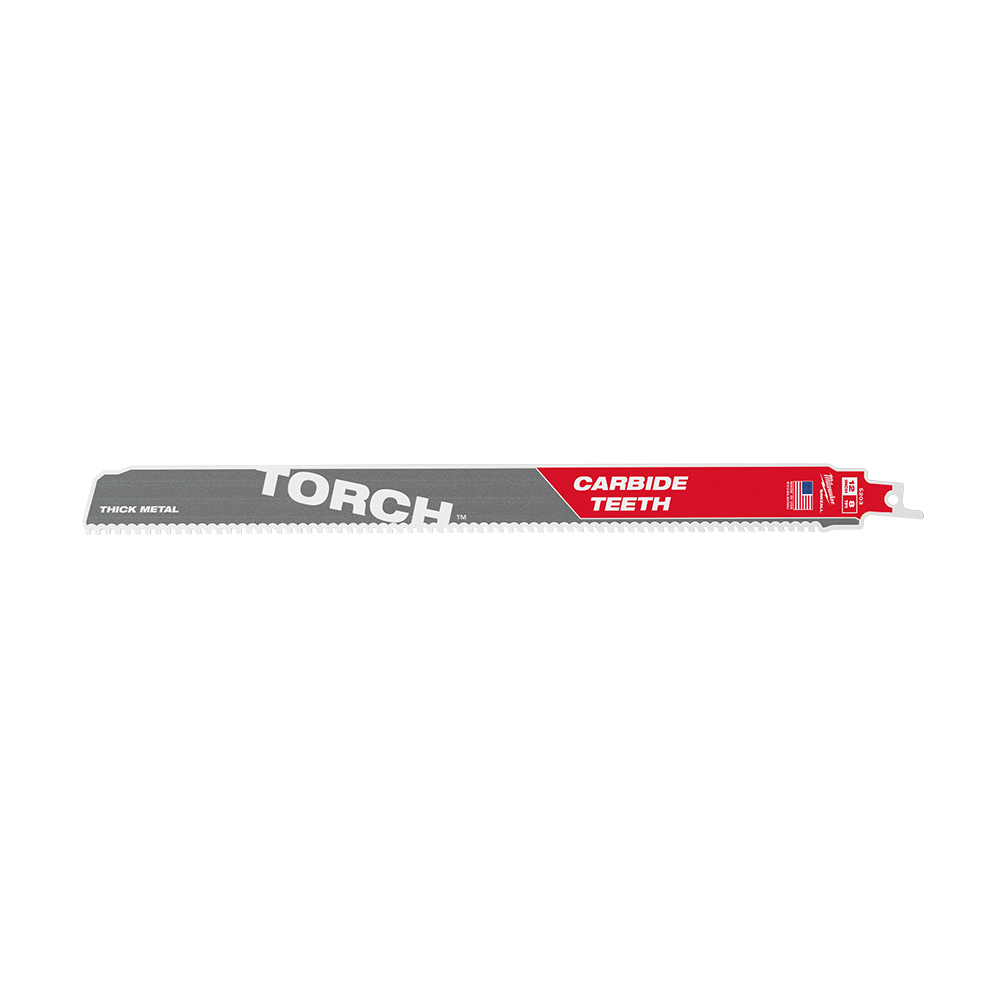 Milwaukee SAWZALL™ The TORCH™ with Carbide Teeth 300mm 12" 8TPI Blade 1 Pack - 48005203 - Available at Power Tool Specialists, Carlton, Victoria, Australia.