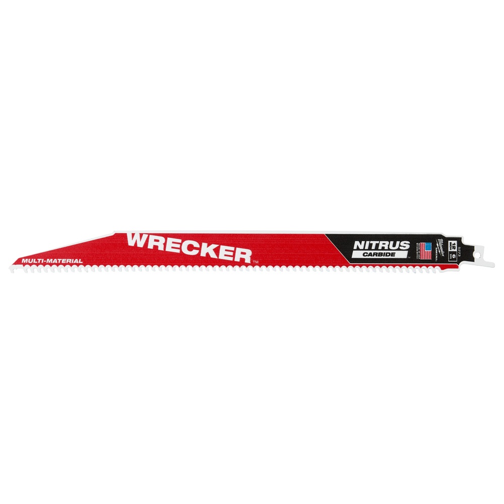 Milwaukee SAWZALL™ The WRECKER™ with NITRUS CARBIDE™ Teeth Demolition 300mm 12" 6TPI Blade 1 Pack - 48005273 - Available at Power Tool Specialists, Carlton, Victoria, Australia.