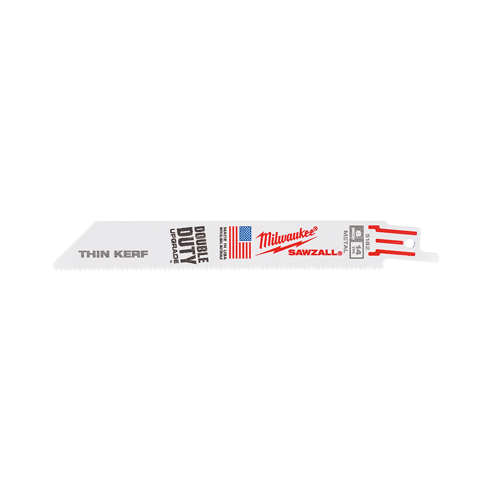 Milwaukee SAWZALL™ Thin Kerf Metal 150mm 6" 14TPI Blade 50 Pack - 48016182 - Available at Power Tool Specialists, Carlton, Victoria, Australia.