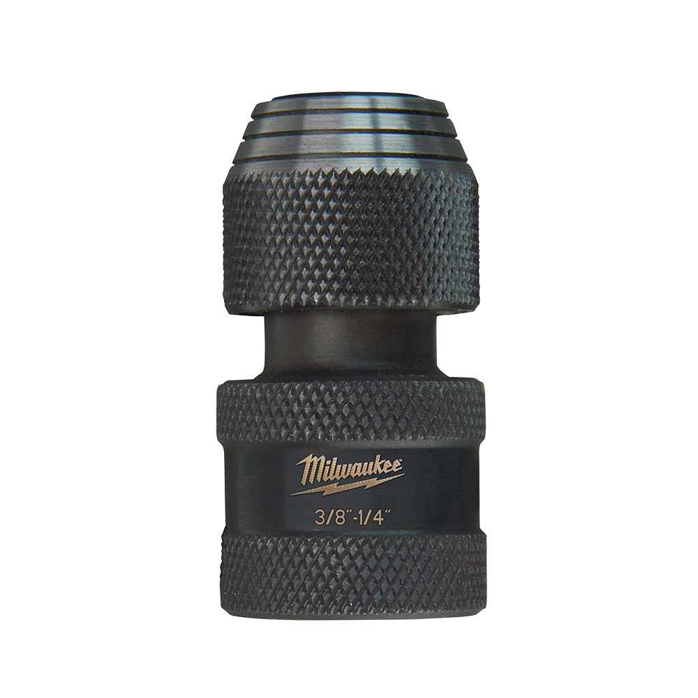 Milwaukee SHOCKWAVE™ Power Bit Socket Adapter 3/8" Square to 1/4" Hex - 48034405 - Available at Power Tool Specialists, Carlton, Victoria, Australia.
