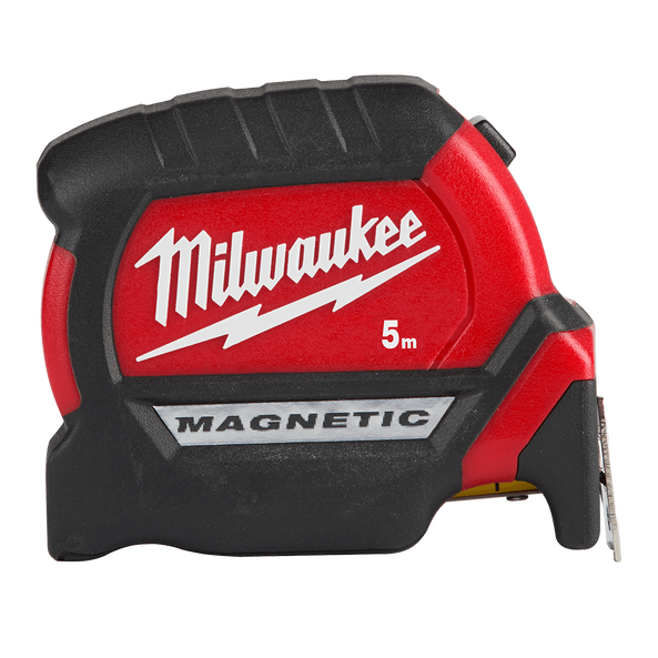 Milwaukee Compact Magnetic Tape Measure 5m - 48220505 - Available at Power Tool Specialists, Carlton, Victoria, Australia.