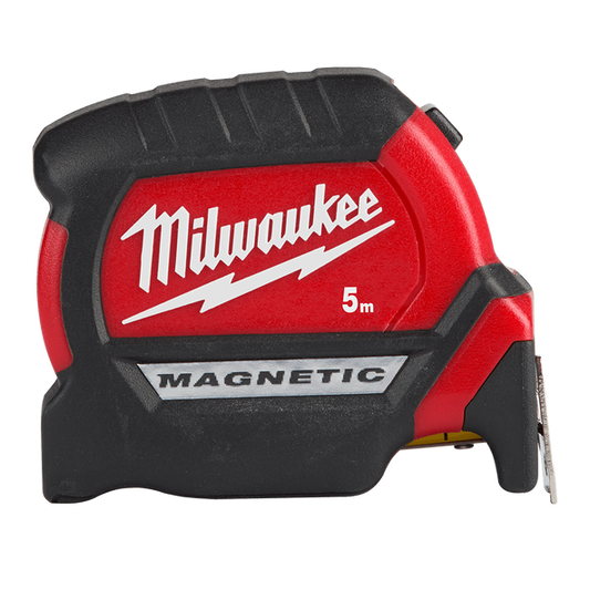 Milwaukee Compact Magnetic Tape Measure 5m - 48220505 - Available at Power Tool Specialists, Carlton, Victoria, Australia.