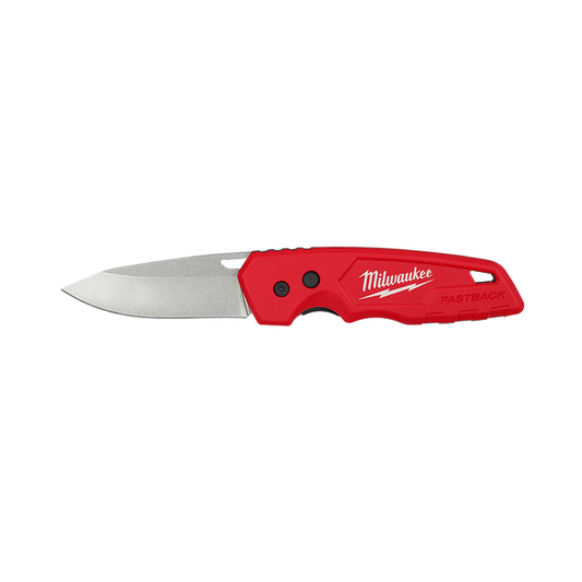 Milwaukee FASTBACK™ Smooth Blade Flip Knife - 48221520 - Available at Power Tool Specialists, Carlton, Victoria, Australia.