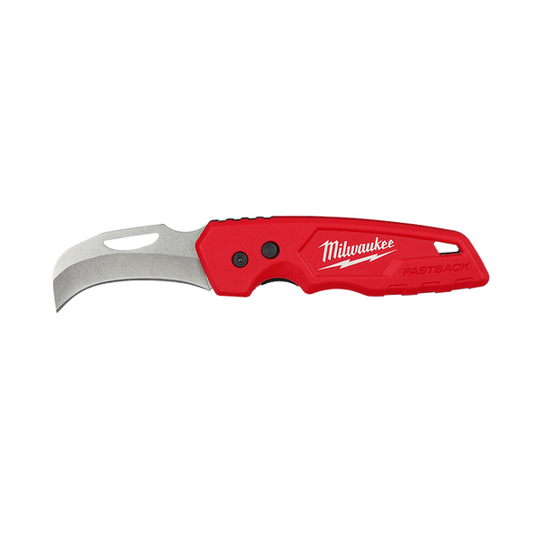 Milwaukee FASTBACK™ Hawkbill Folding Knife - 48221525 - Available at Power Tool Specialists, Carlton, Victoria, Australia.