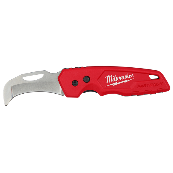 Milwaukee FASTBACK™ Blunt tip Hawkbill Knife - 48221526 - Available at Power Tool Specialists, Carlton, Victoria, Australia.