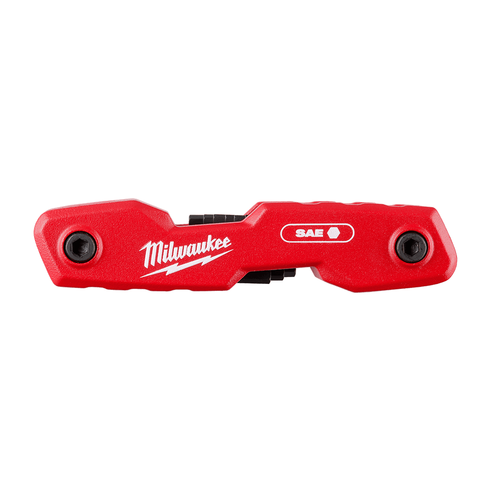 Milwaukee 9pce SAE Folding Hex Key Set - 48222181 - Available at Power Tool Specialists, Carlton, Victoria, Australia.