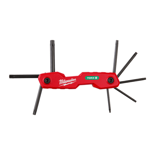 Milwaukee 8 Piece TORX® Folding Hex Key Set - 48222184 available at Power Tool Specialists, Carlton, VIC, AUSTRALIA