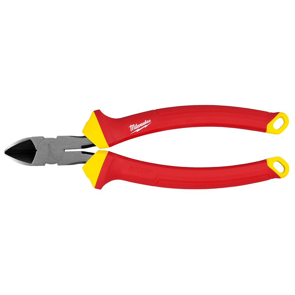 Milwaukee 203mm (8”) Insulated Diagonal Cutting Pliers - 48222208 - Available at Power Tool Specialists, Carlton, Victoria, Australia.