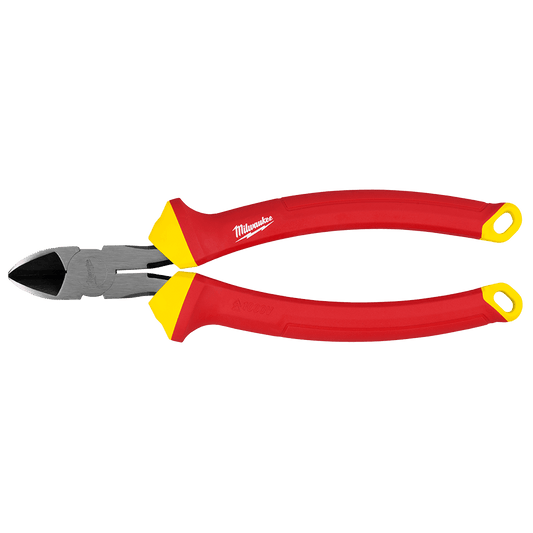 Milwaukee 203mm (8”) Insulated Diagonal Cutting Pliers - 48222208 - Available at Power Tool Specialists, Carlton, Victoria, Australia.