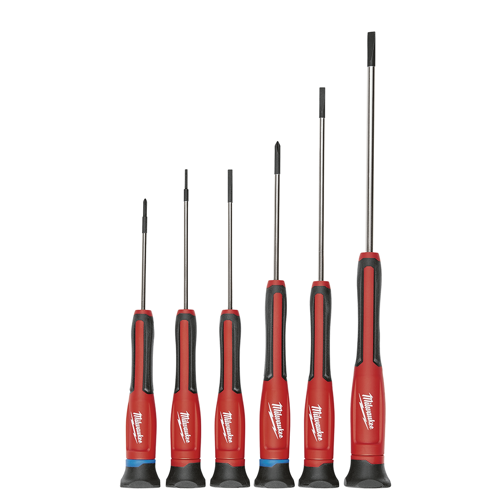 Milwaukee Screwdriver Set Precision 6Pc - 48222606 - Available at Power Tool Specialists, Carlton, Victoria, Australia.