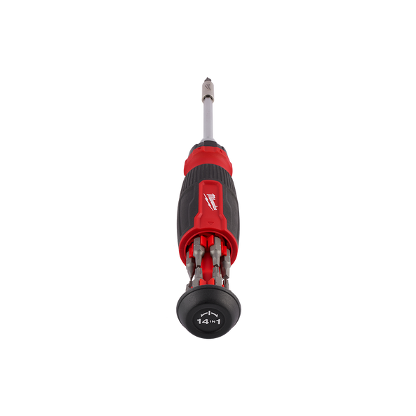 Milwaukee 14-in-1 Ratcheting Multi-Bit Screwdriver - 48222903 available at Power Tool Specialists, Carlton, VIC, AUSTRALIA