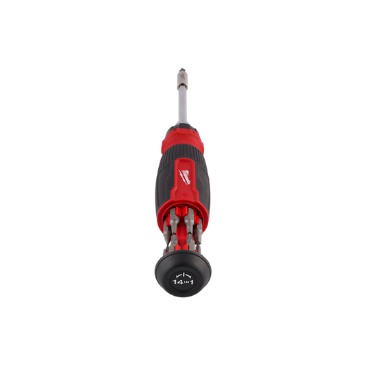 Milwaukee 14-in-1 Ratcheting Multi-Bit Screwdriver - 48222903 available at Power Tool Specialists, Carlton, VIC, AUSTRALIA