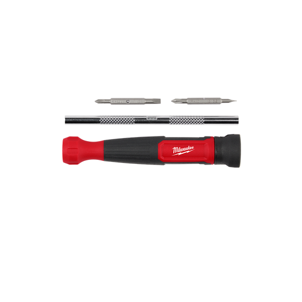 Milwaukee 4-in-1 Precision Multi-Bit Screwdriver - 48222930 available at Power Tool Specialists, Carlton, VIC, AUSTRALIA