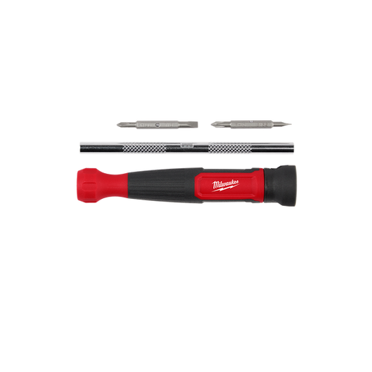 Milwaukee 4-in-1 Precision Multi-Bit Screwdriver - 48222930 available at Power Tool Specialists, Carlton, VIC, AUSTRALIA