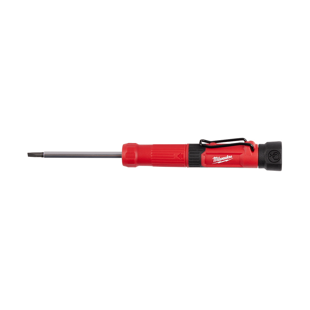 Milwaukee 4-in-1 Pocket Precision Multi-Bit Screwdriver - 48222932 - Available at Power Tool Specialists, Carlton, Victoria, Australia.