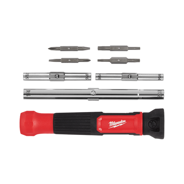 Milwaukee 14-in-1 Precision Multi-Bit Screw/Nut Driver - 48222933 available at Power Tool Specialists, Carlton, VIC, AUSTRALIA