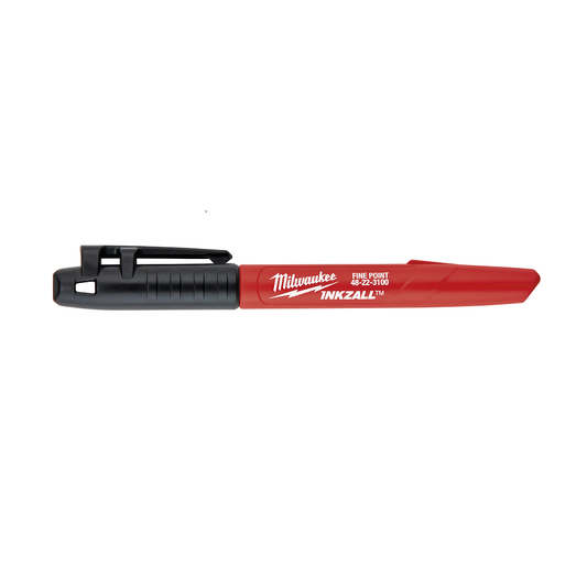 Milwaukee INKZALL™ Fine Point Marker Black 36pk  - 48223100 - Available at Power Tool Specialists, Carlton, Victoria, Australia.