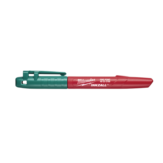 Milwaukee INKZALL™ Fine Point Marker Green 36pk  - 48223190 - Available at Power Tool Specialists, Carlton, Victoria, Australia.