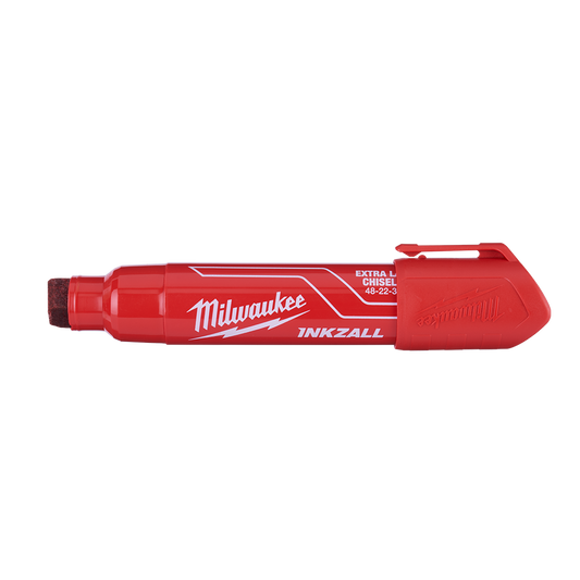 Milwaukee INKZALL™ XL Chis Tip Mrkr 14.5mm Red 12pk  - 48223266 - Available at Power Tool Specialists, Carlton, Victoria, Australia.