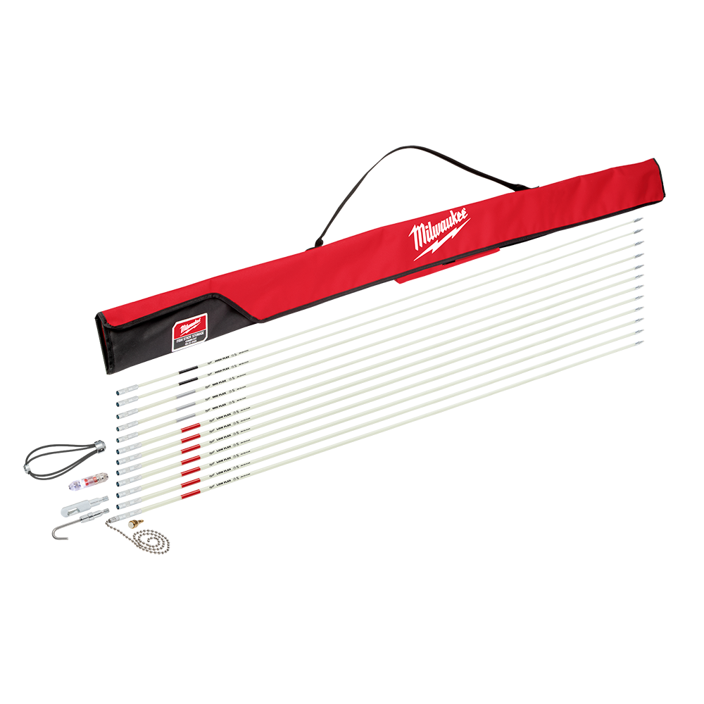 Milwaukee Fish Stick Combo Kit 18m (60ft) - 48224156 - Available at Power Tool Specialists, Carlton, Victoria, Australia.