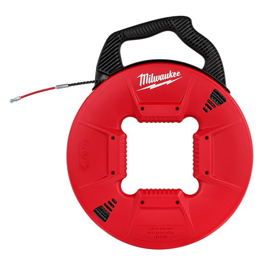Milwaukee Polyester Fish Tape Metal Leader  60m (200ft) - 48224197 - Available at Power Tool Specialists, Carlton, Victoria, Australia.